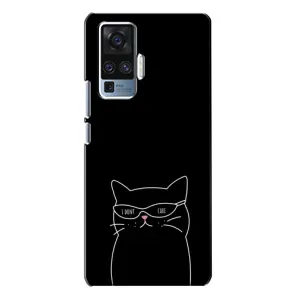 Чехол с рисунком кот на Vivo X50 Pro (Равнодушный кот)