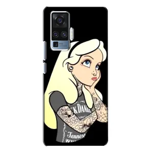 Чехол с печатью для Vivo X50 Pro - (Мода) (AlphaPrint) (Девочка в тату)