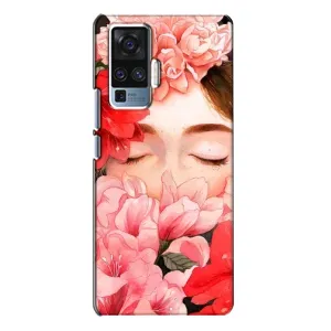 Чехлы (ART) Цветы на Vivo X50 Pro (VPrint) (Глаза в цветах)