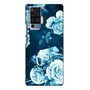 Чехлы (ART) Цветы на Vivo X50 Pro (VPrint) (Голубые Бутоны)