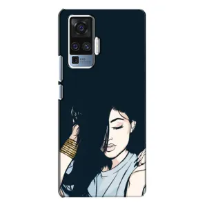 Чехол с печатью для Vivo X50 Pro - (Мода) (AlphaPrint) (Красивая девочка)