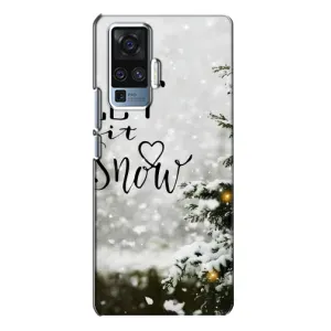 Новогодние, Праздничные Чехлы для Vivo X50 Pro - 2024 год (Let it snow)