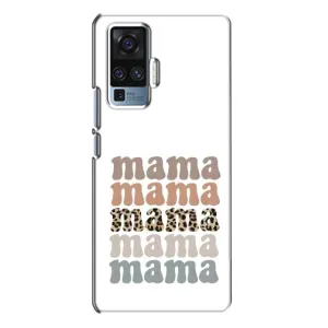 Чехлы для мамы на Vivo X50 Pro (Текстовый коллаж мама)