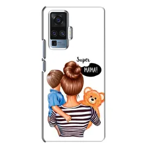 Чехол с печатью для Vivo X50 Pro - (Мама с ребенком) (AlphaPrint) (Мама с сыном)