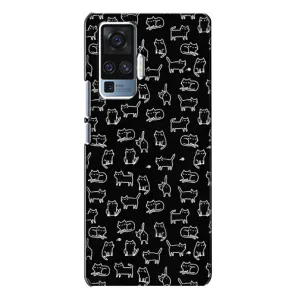 Чехол с принтом для Vivo X50 Pro (AlphaPrint) Модные коты (Меленькие котики)