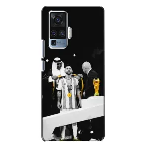 Чехлы для Vivo X50 Pro (Leo чемпион) (AlphaPrint) (Месси в накидке)