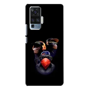 Чехол с Обезьянами Vivo X50 Pro - (AlphaPrint) (Три обезьяны)