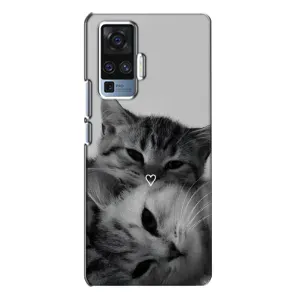 Чехол с рисунком кот на Vivo X50 Pro (Пара котов)