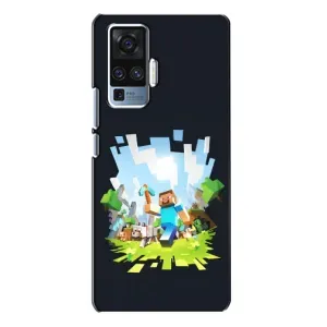 Чехол Майнкрафт на Vivo X50 Pro (AlphaPrint) Minecraft (персонажи Minecraft)