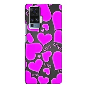 Чехлы для любимой на Виво Х50 Про (VPrint) (Pink hearts)
