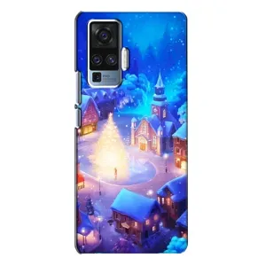 Рождественские Чехлы для Vivo X50 Pro (VPrint) (Рождественский город)