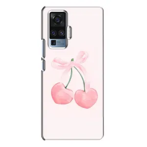 Чехол с розовым рисунком для Vivo X50 Pro (Розовые вишни)