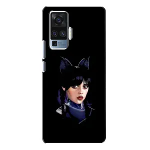 Чехлы Венсдей на Vivo X50 Pro Уэнсдей (AlphaPrint) (серьезная Уэнздей)