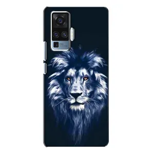 Чехол со Львом для Vivo X50 Pro (VPrint) (Синий Лев)