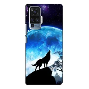 Защитные чехлы для Виво Х50 Про (AlphaPrint) (ХИТ продаж) ВОЛК (Волк на луну)
