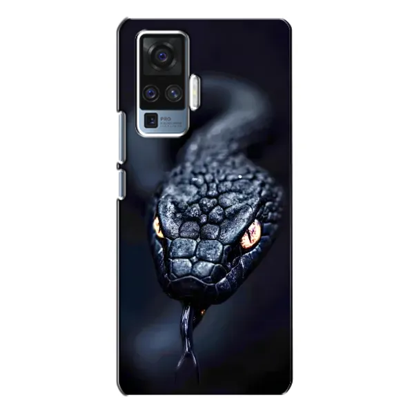 Чехол с принтом «Черная змея» для Vivo X50 Pro