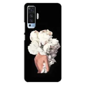 Чехлы (ART) Цветы на Vivo X50 (VPrint) (Білі квіти)
