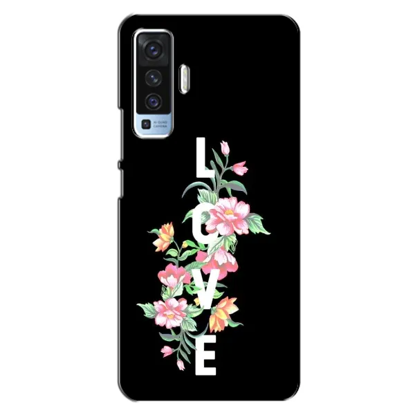 Чехол с принтом «Цветы LOVE» для Vivo X50
