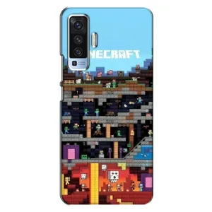 Чехол Майнкрафт на Vivo X50 (AlphaPrint) Minecraft (фон Minecraft)