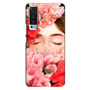 Чехлы (ART) Цветы на Vivo X50 (VPrint) (Очі в квітах)