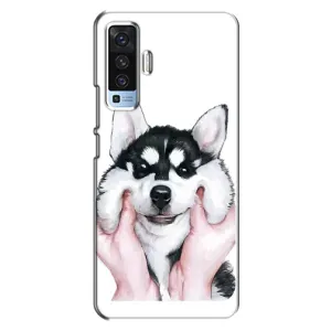 Чехол с Хаски для Vivo X50 - (AlphaPrint) (Хаски улыбака)