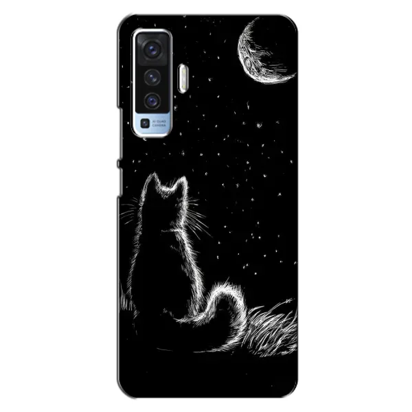 Чехол с принтом «Котик и луна» для Vivo X50 Чехол с принтом «Котик и луна» для Vivo X50