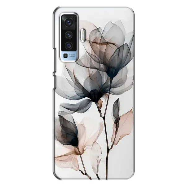 Чехол с принтом «Цветы на белом» для Vivo X50