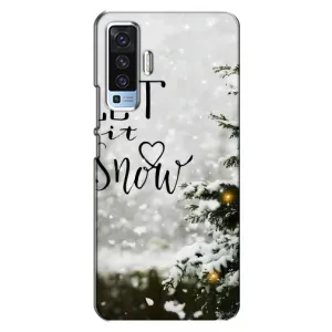 Новорічні, Святкові Чохли для Vivo X50 - 2024 год (Let it snow)