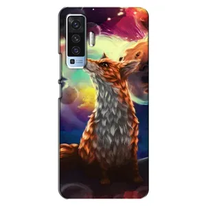 Чехлы с картинкой Лисички для Vivo X50 (VPrint) (Лисица в космосе)
