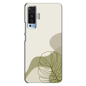 Силконовий чохол з принтом в квітах на Vivo X50 (Зелена монстера дизайн)