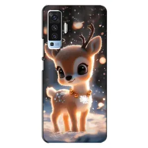 Яскравий чохол для Vivo X50 з Зимові Оленята (Оленятко)