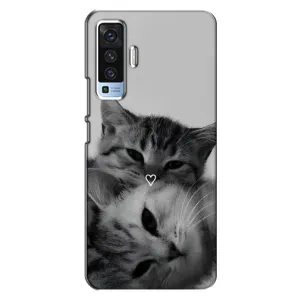 Чехол с рисунком кот на Vivo X50 (Пара котов)