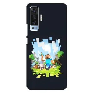 Чехол Майнкрафт на Vivo X50 (AlphaPrint) Minecraft (персонажи Minecraft)