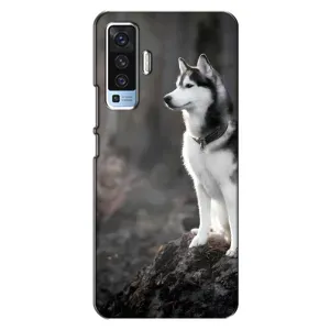 Чехол с Хаски для Vivo X50 - (AlphaPrint) (Верный пес)