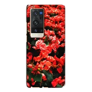 Чохли з квітами для Vivo X60 Pro Plus (VPrint) (Квіти червоні)