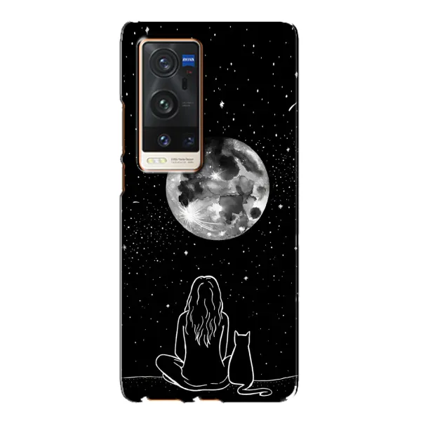 Чохол з принтом «Дівчина з котом» для Vivo X60 Pro Plus Чохол з принтом «Дівчина з котом» для Vivo X60 Pro Plus