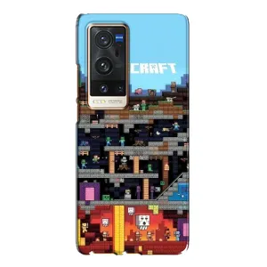 Чохол Майнкрафт на Vivo X60 Pro Plus (AlphaPrint) Minecraft (фон Minecraft)