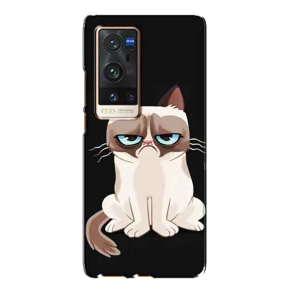 Чехол с принтом «Грустный кот» для Vivo X60 Pro Plus