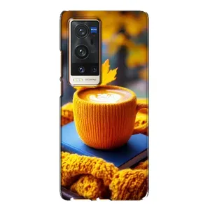 Чохол з унікальним дизайном 'Осінь з кавою' для Vivo X60 Pro Plus (Кава на жовтому пледі)