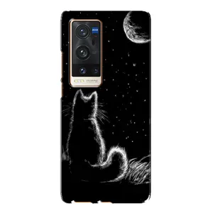 Чохол з принтом для Vivo X60 Pro Plus (AlphaPrint) Модні коти (Котик і місяць)
