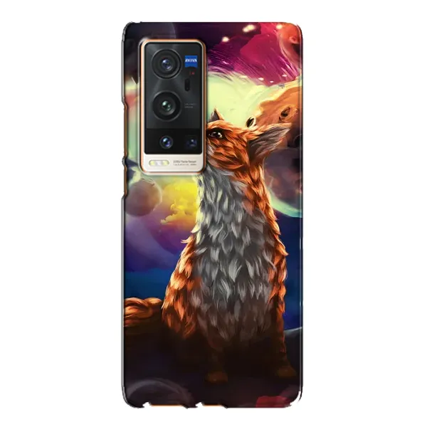Чехол с принтом «Лисица в космосе» для Vivo X60 Pro Plus