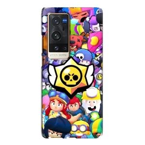 Чехол для Vivo X60 Pro Plus Бравл Старс (VPrint) (Лого Brawl Stars)