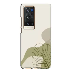 Силконовий чохол з принтом в квітах на Vivo X60 Pro Plus (Зелена монстера дизайн)