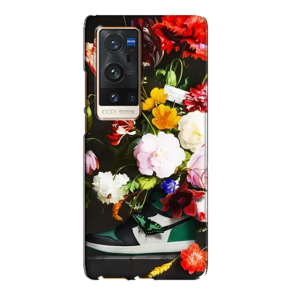 Чехол с принтом «Nike цветы» для Vivo X60 Pro Plus
