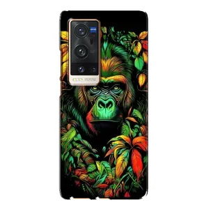 Чохол з Мавпами Vivo X60 Pro Plus - (AlphaPrint) (Мавпа в квітах)