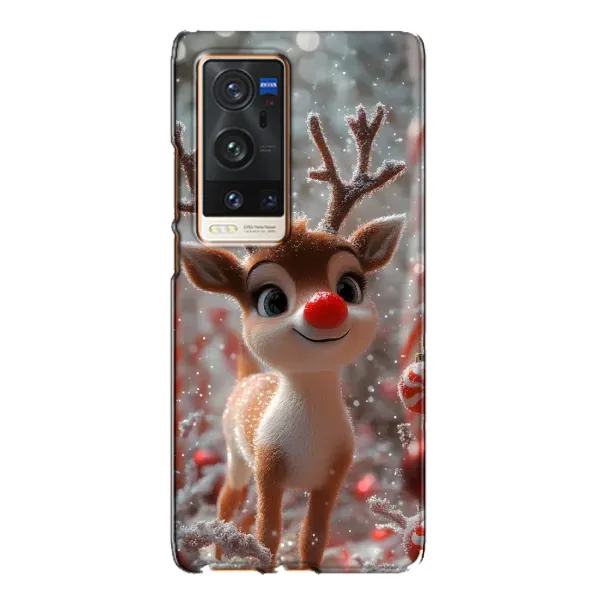 Чехол с принтом «Олень с носом» для Vivo X60 Pro Plus