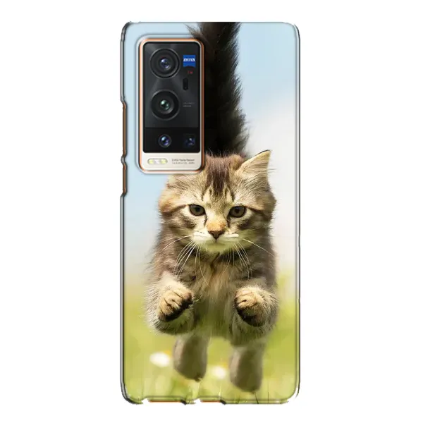 Чехол с принтом «Прыжок кота» для Vivo X60 Pro Plus