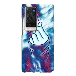Чохол з принтом для Vivo X60 Pro Plus (AlphaPrint - Знак сердечка) (Радужне серце)