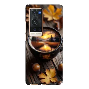 Чохол з унікальним дизайном 'Осінь з кавою' для Vivo X60 Pro Plus (Темна кава)
