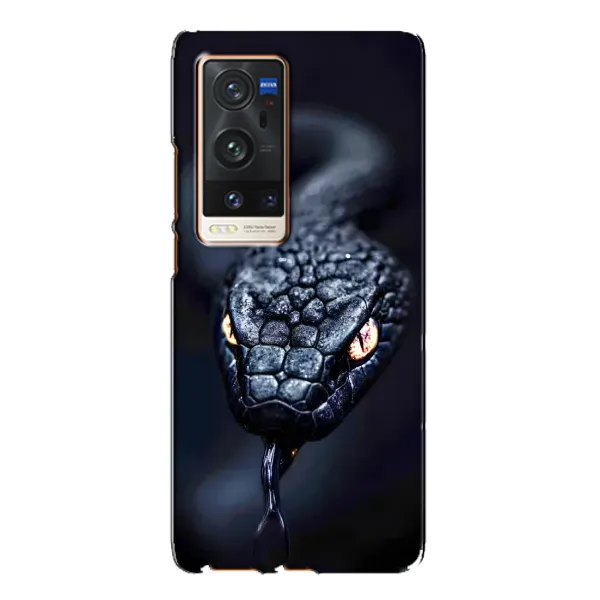 Чехол с принтом «Черная змея» для Vivo X60 Pro Plus Чехол с принтом «Черная змея» для Vivo X60 Pro Plus